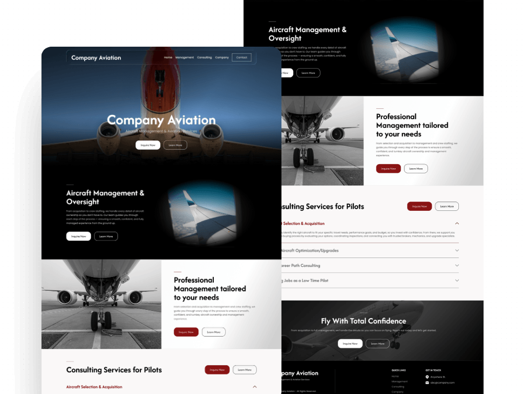 Skyline: Premium Aviation & Luxury Services Template